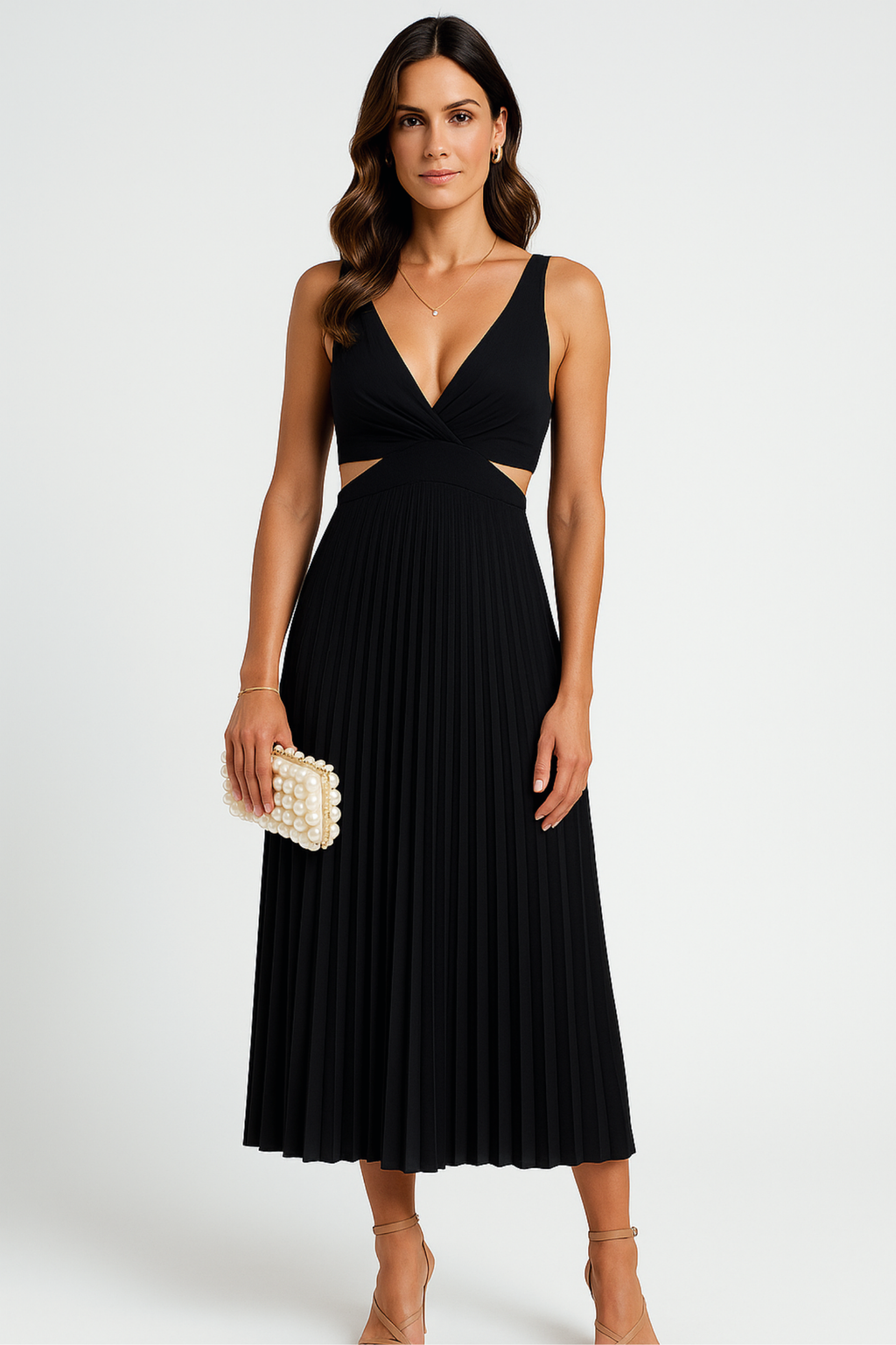 Elle | Flowing pleated dress