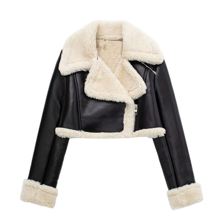 LIV™ | Cropped Shearling coat