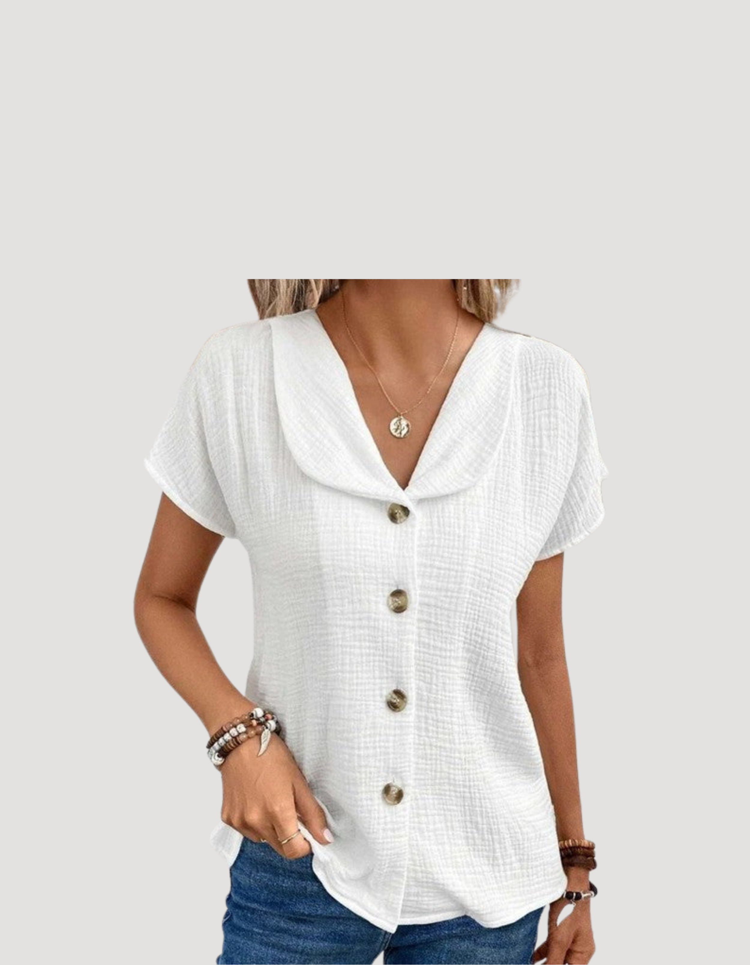 Elle | Blouse in cotton and linen