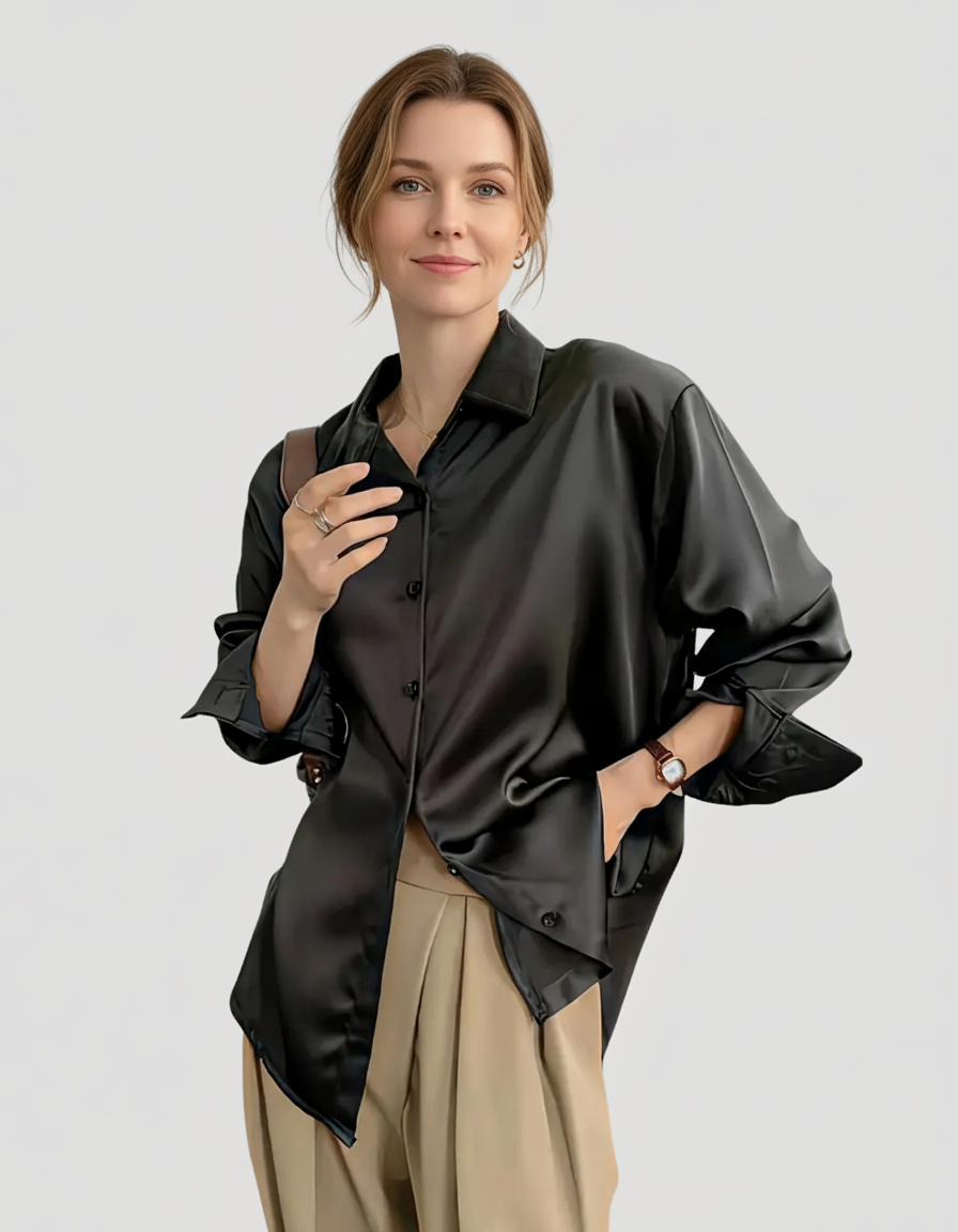 Elle | Luxury satin shirt