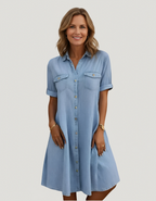 Elle | Casual denim shirt dress