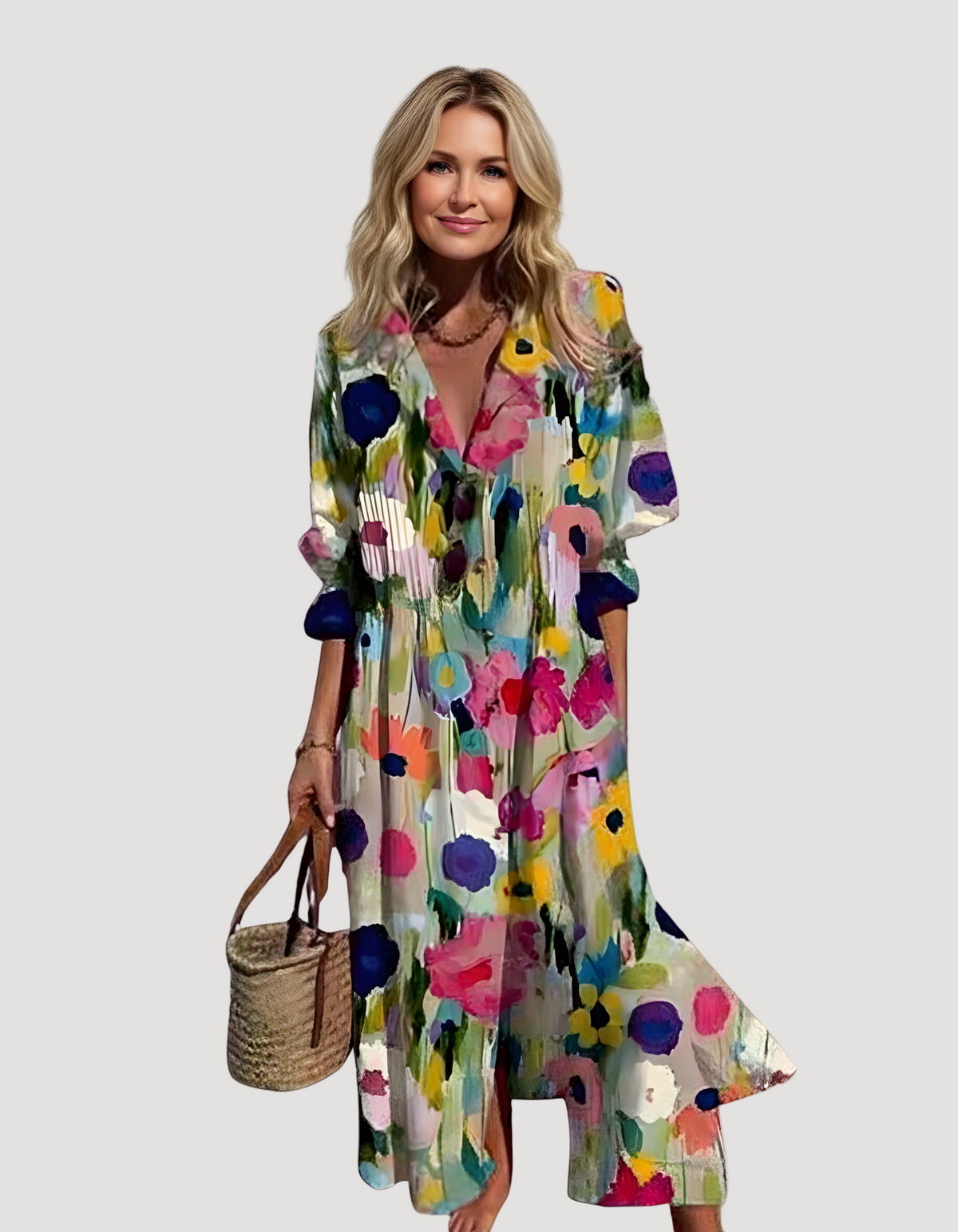 Elle | Puff sleeve maxi dress