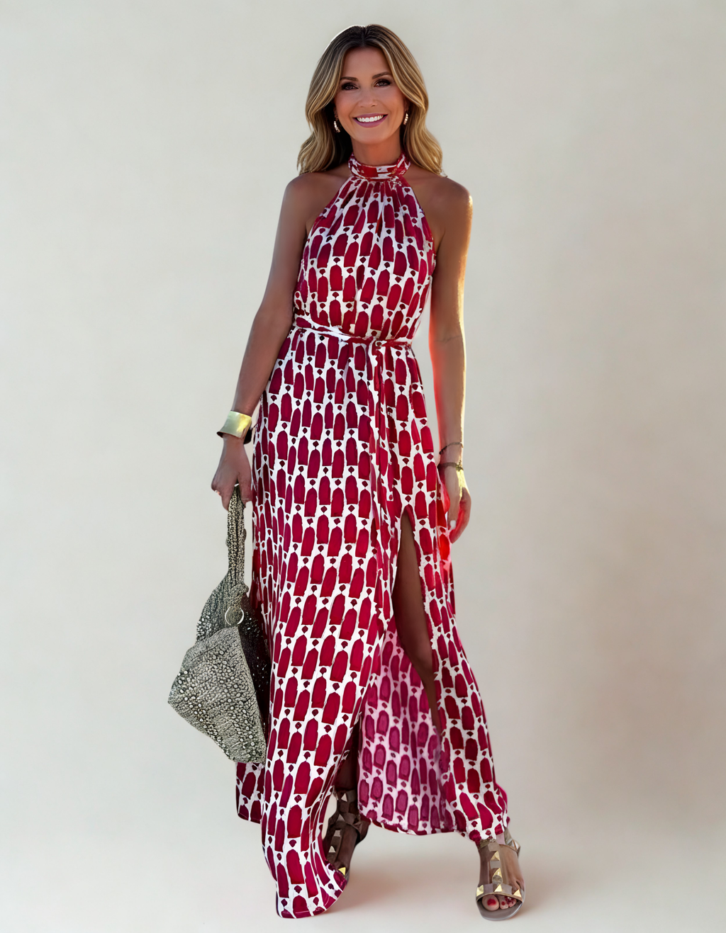 Elle | Sunset halter neck dress
