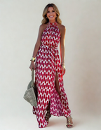 Elle | Sunset halter neck dress