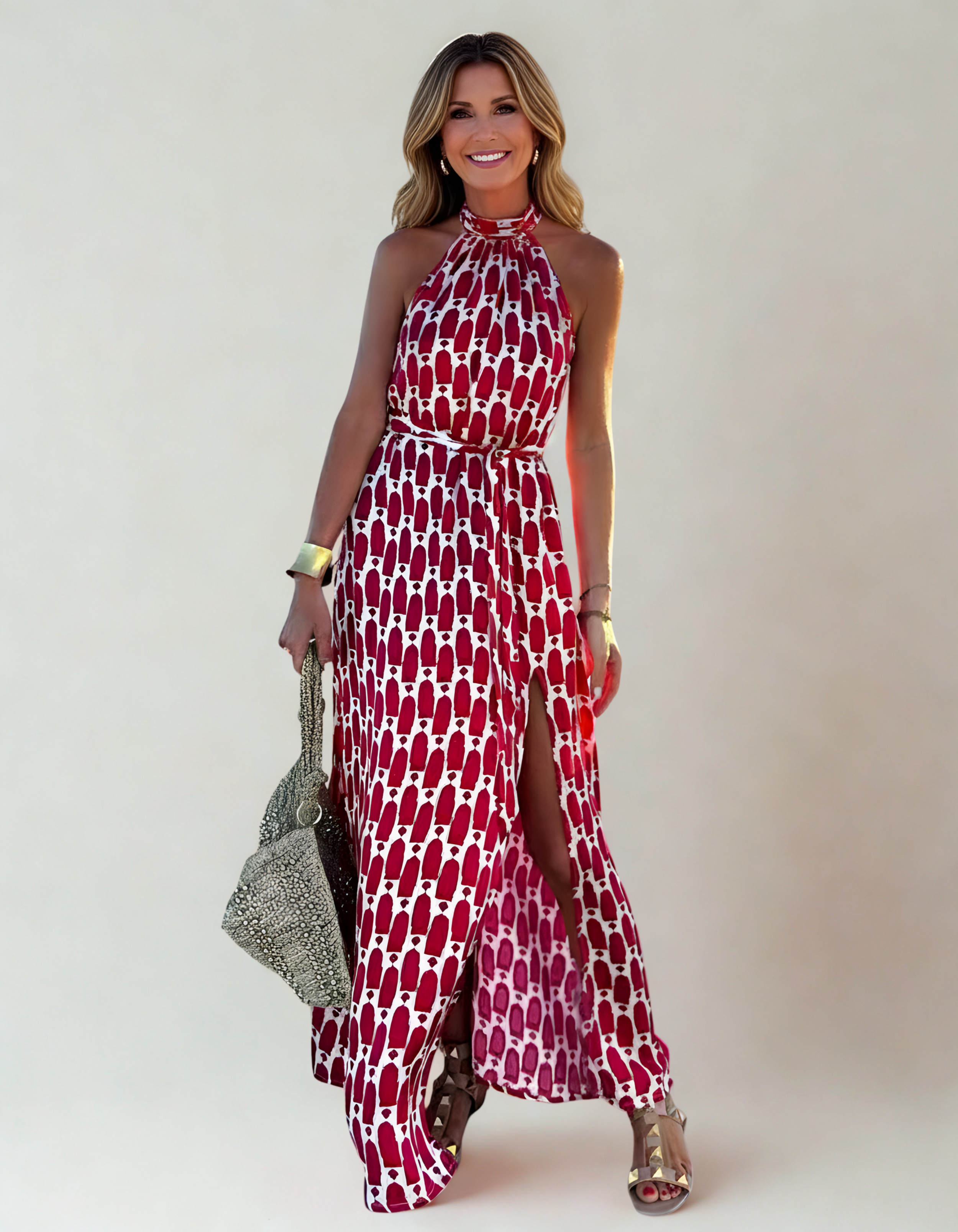 Elle | Sunset halter neck dress