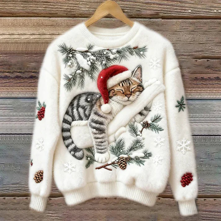 Noemie™ | Holiday Cat Plush Sweater