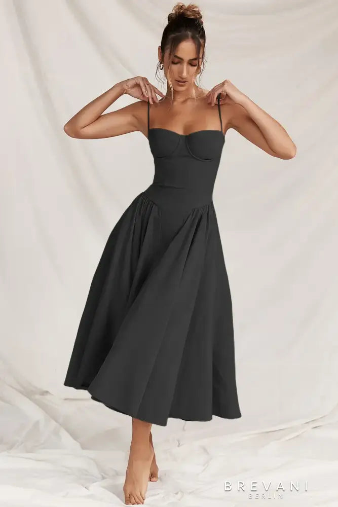 Elle | Midi corset dress