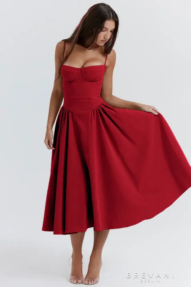 Elle | Midi corset dress