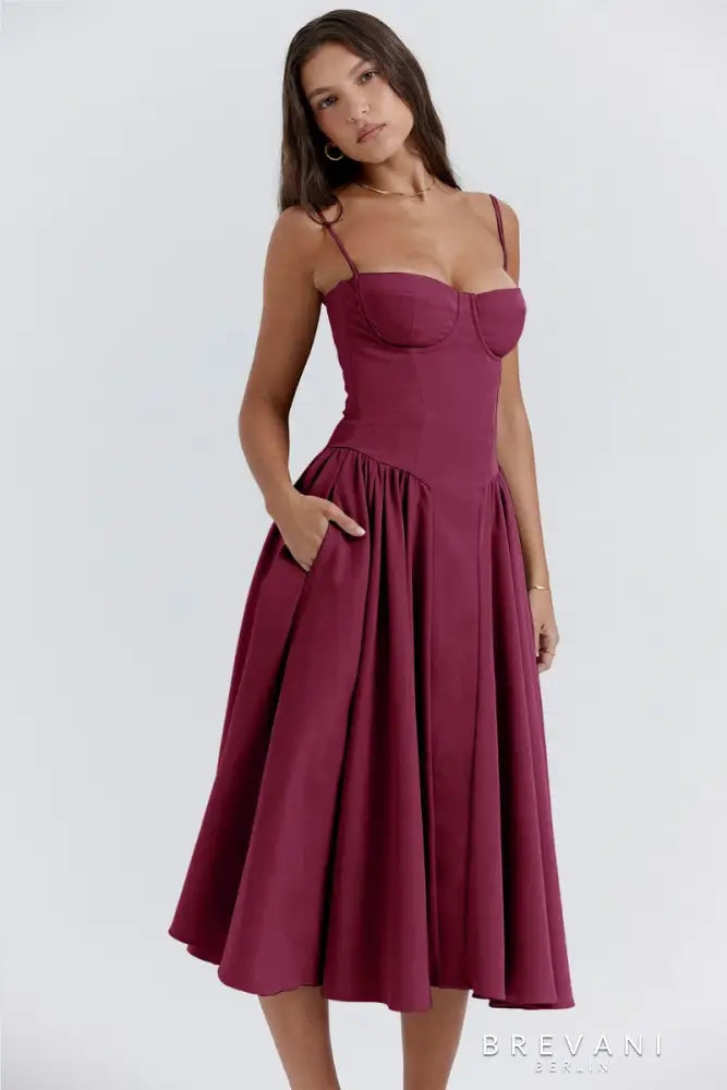 Elle | Midi corset dress