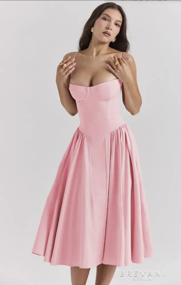 Elle | Midi corset dress