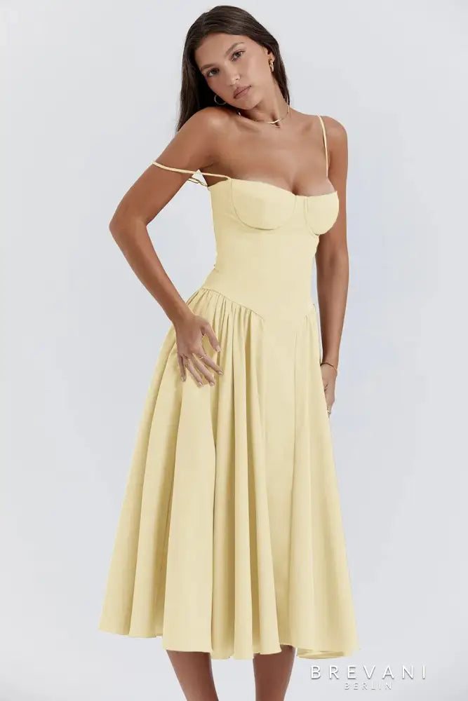 Elle | Midi corset dress