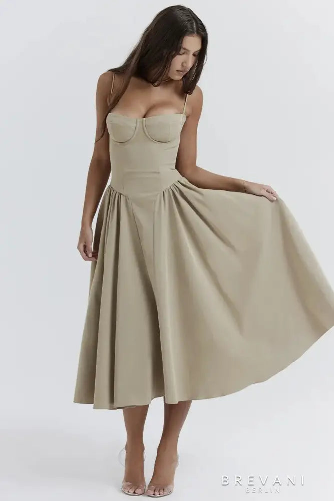 Elle | Midi corset dress