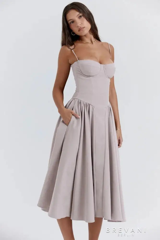 Elle | Midi corset dress