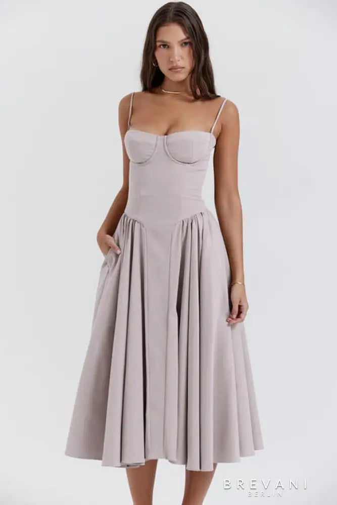 Elle | Midi corset dress