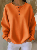 LEAH™  | Stylish Button Sweater