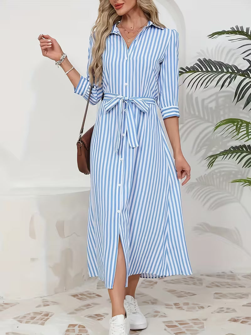 Elle | Chic shirt dress with belt