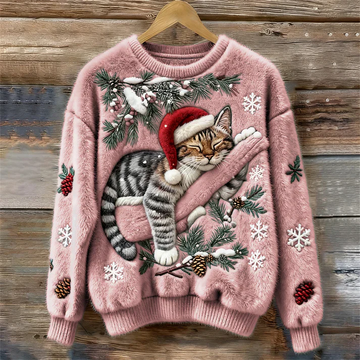 Noemie™ | Holiday Cat Plush Sweater