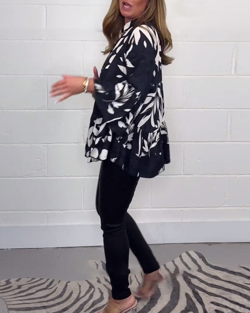 Elle | Longsleeve floral blouse