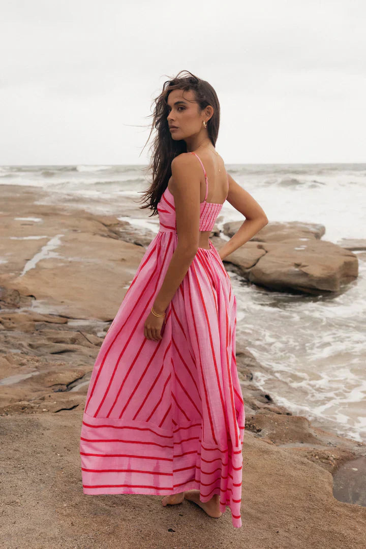 Elle | Striped sunset dress