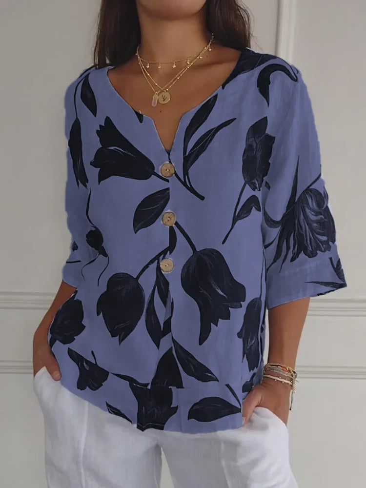 Elle | Blouse with flowers