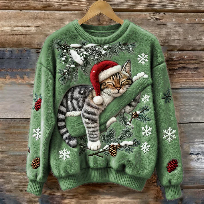 Noemie™ | Holiday Cat Plush Sweater