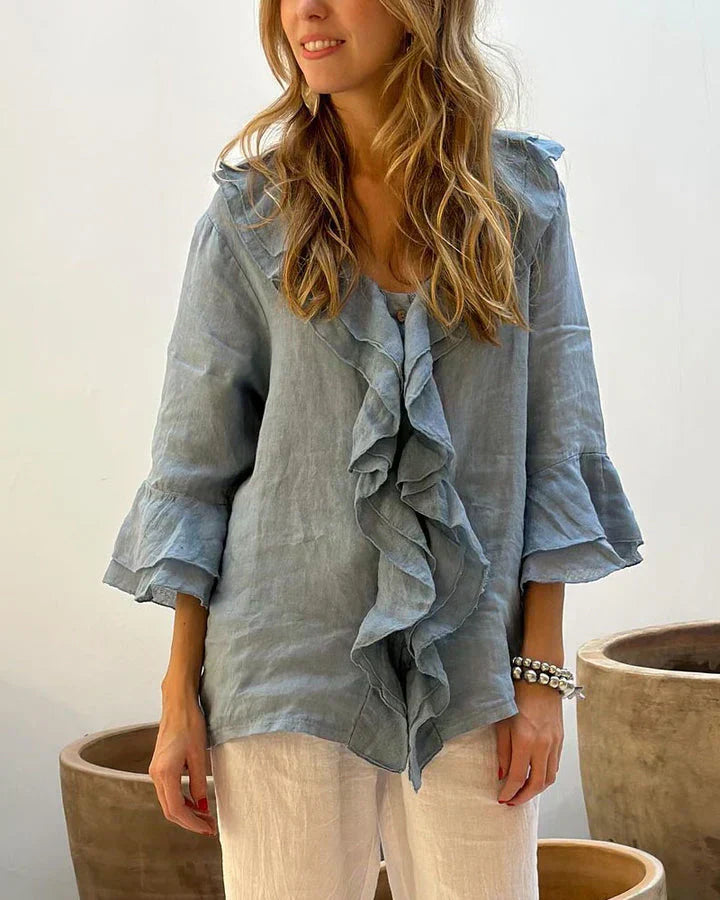 Elle | Luxury ruffled blouse