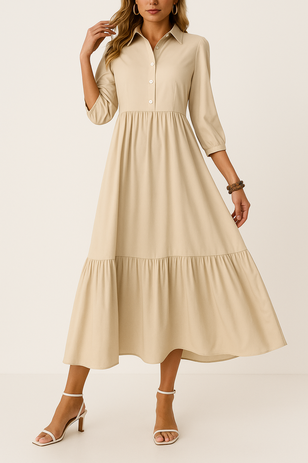 Elle | Flowing shirt dress