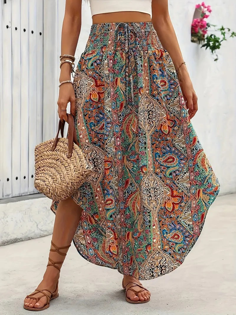 Elle | Coloured boho skirt