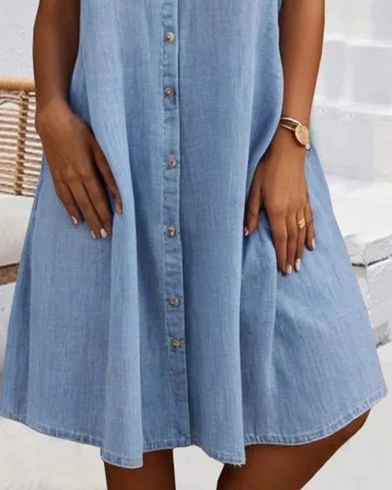 Elle | Casual denim shirt dress