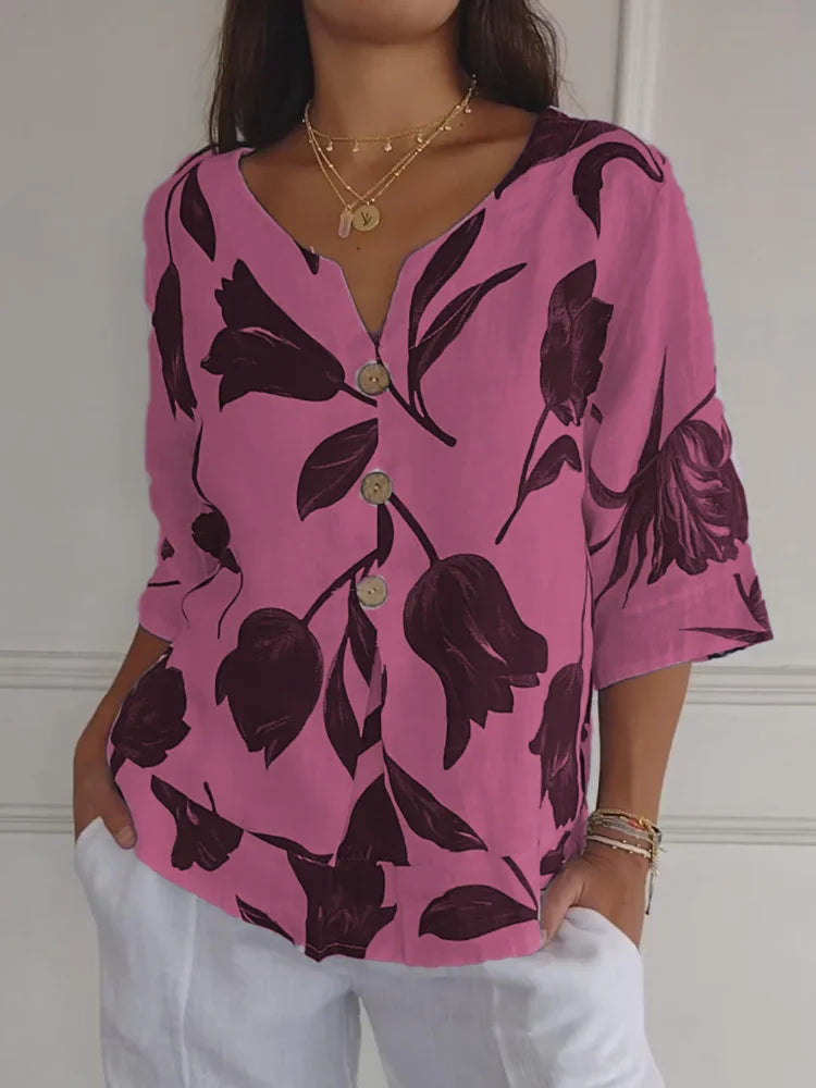 Elle | Blouse with flowers