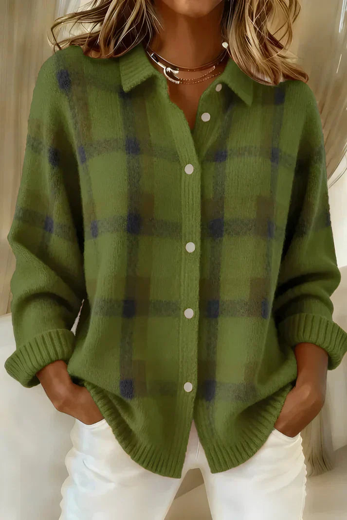 Rose™ | Plaid Knit Cardigan