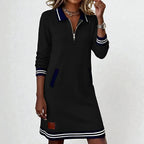 Harper™ | Zip-Collar Casual Dress