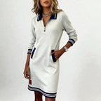 Harper™ | Zip-Collar Casual Dress