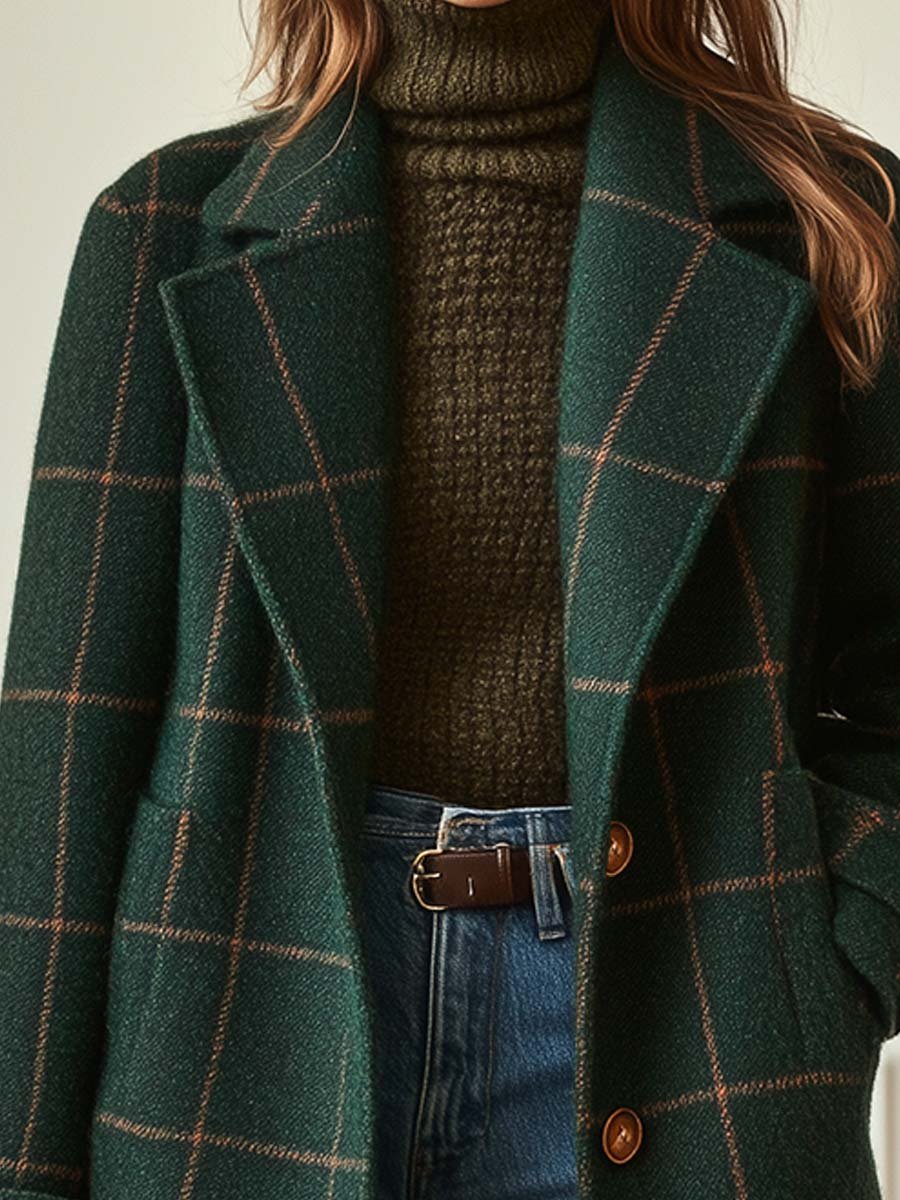 MADELEINE™ | Chic Retro Plaid Coat