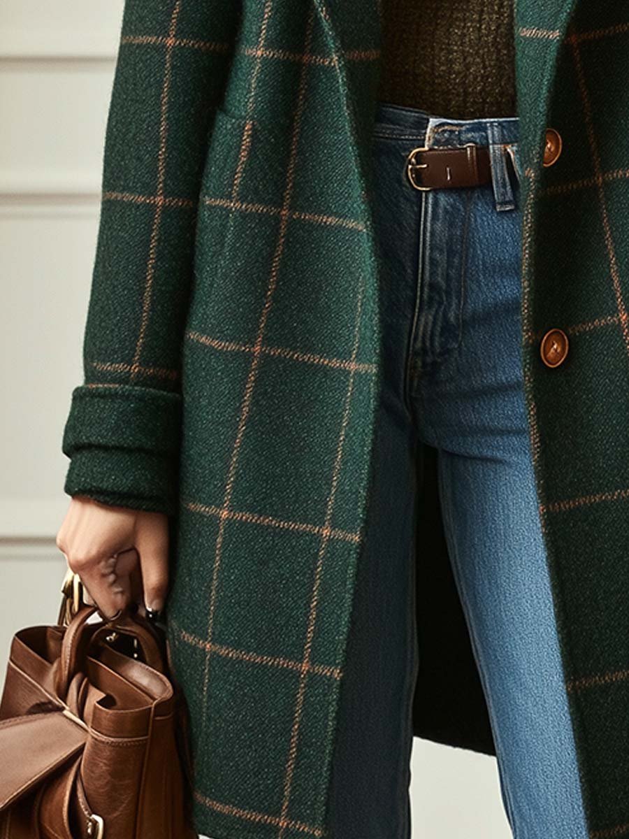 MADELEINE™ | Chic Retro Plaid Coat