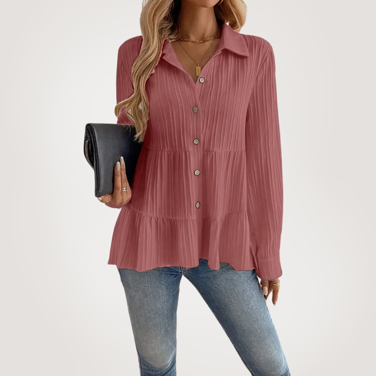 Elle | Elegant ruffled shirt