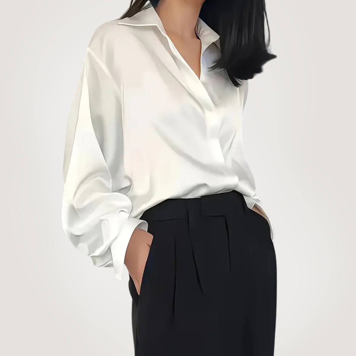 Elle | Luxury satin shirt