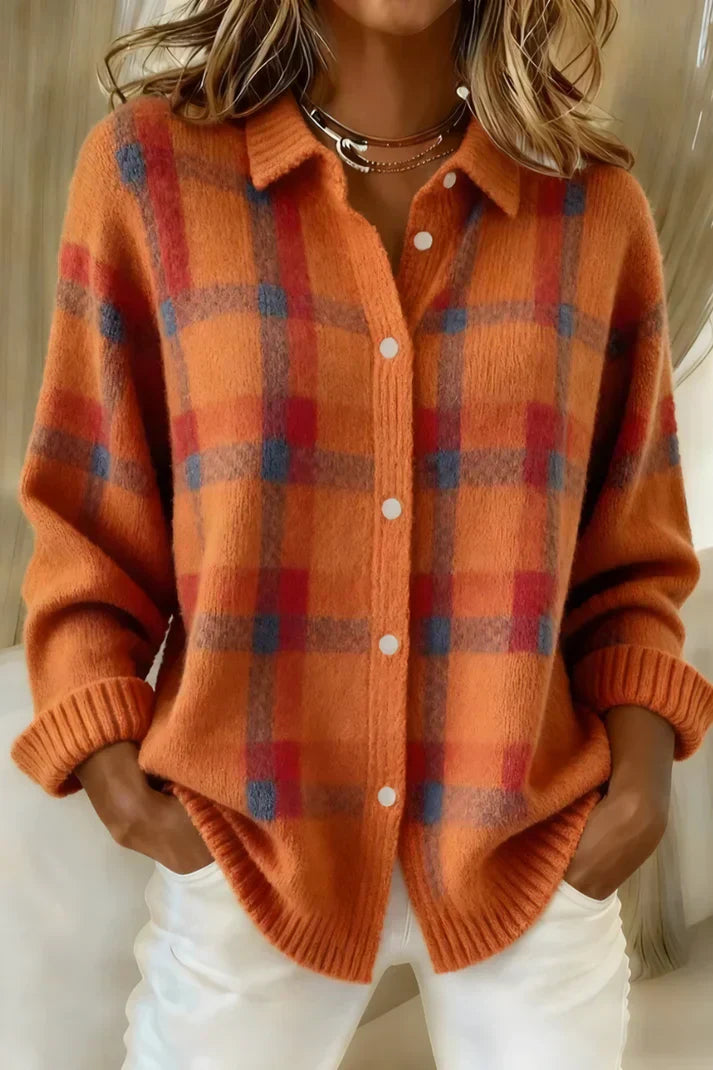 Rose™ | Plaid Knit Cardigan